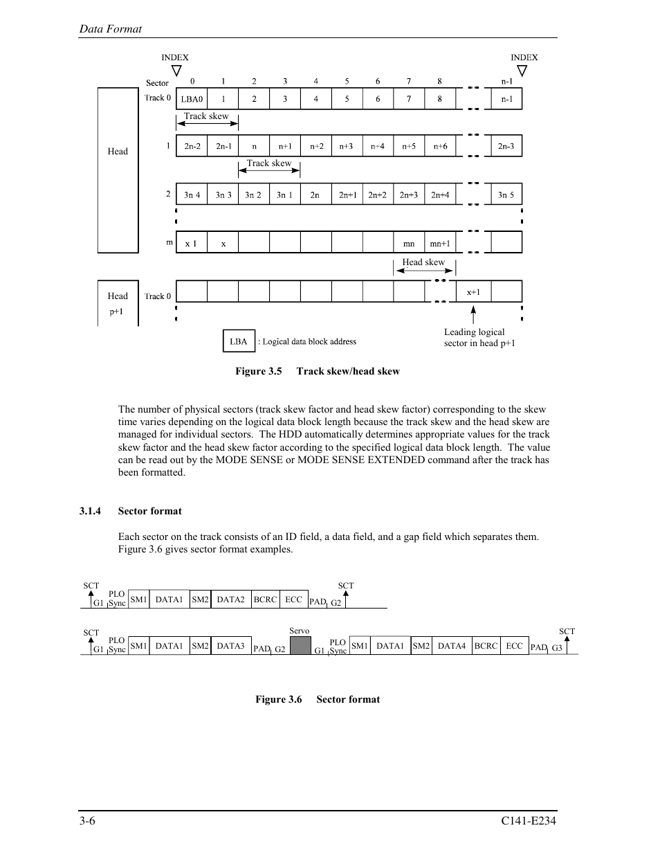 4 sector format | FUJITSU MAX3073FC User Manual | Page 44 / 112