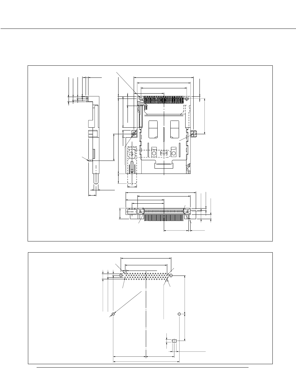 560h series connector conforming to ver. 4, Pc board mounting hole layout (mounting side) | FUJITSU 560H User Manual | Page 13 / 21