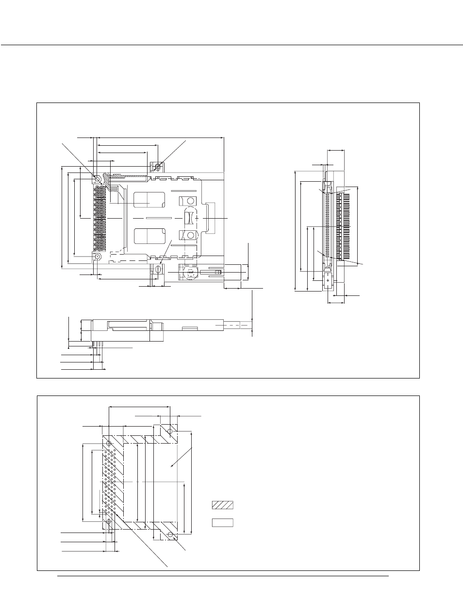 560h series connector conforming to ver. 4, Pc board mounting hole layout (mounting side), Unit: mm (in.) | FUJITSU 560H User Manual | Page 14 / 21