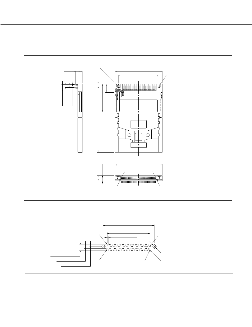 560h series connector conforming to ver. 4, Pc board mounting hole layout (mounting side) | FUJITSU 560H User Manual | Page 6 / 21