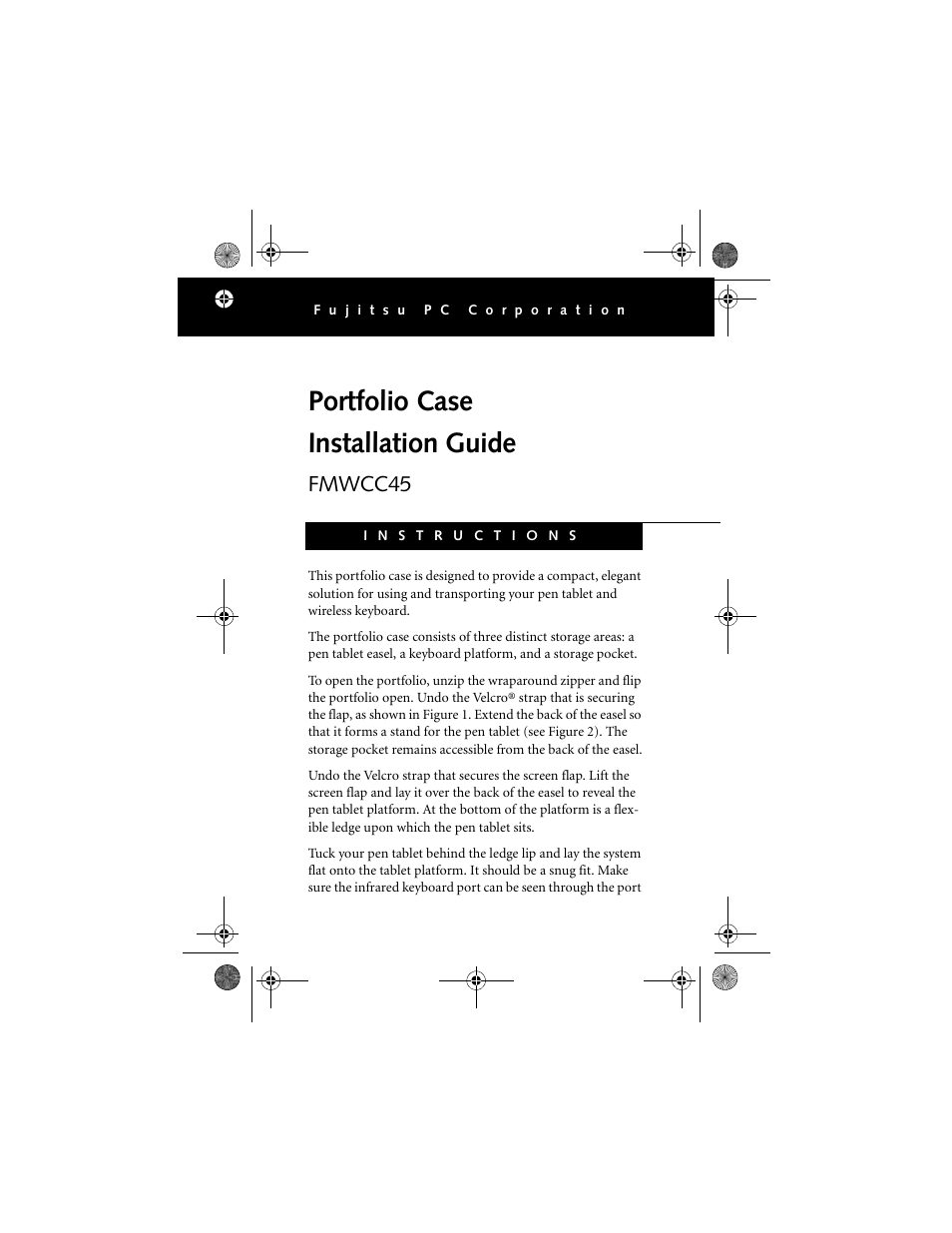 FUJITSU FMWCC45 User Manual | 4 pages