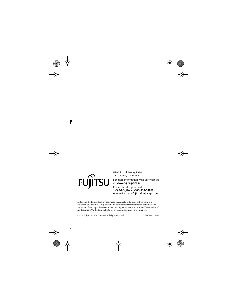 FUJITSU FMWCC45 User Manual | Page 4 / 4