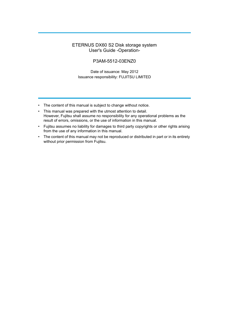 Colophon | FUJITSU Disk Storage System DX60 User Manual | Page 121 / 122