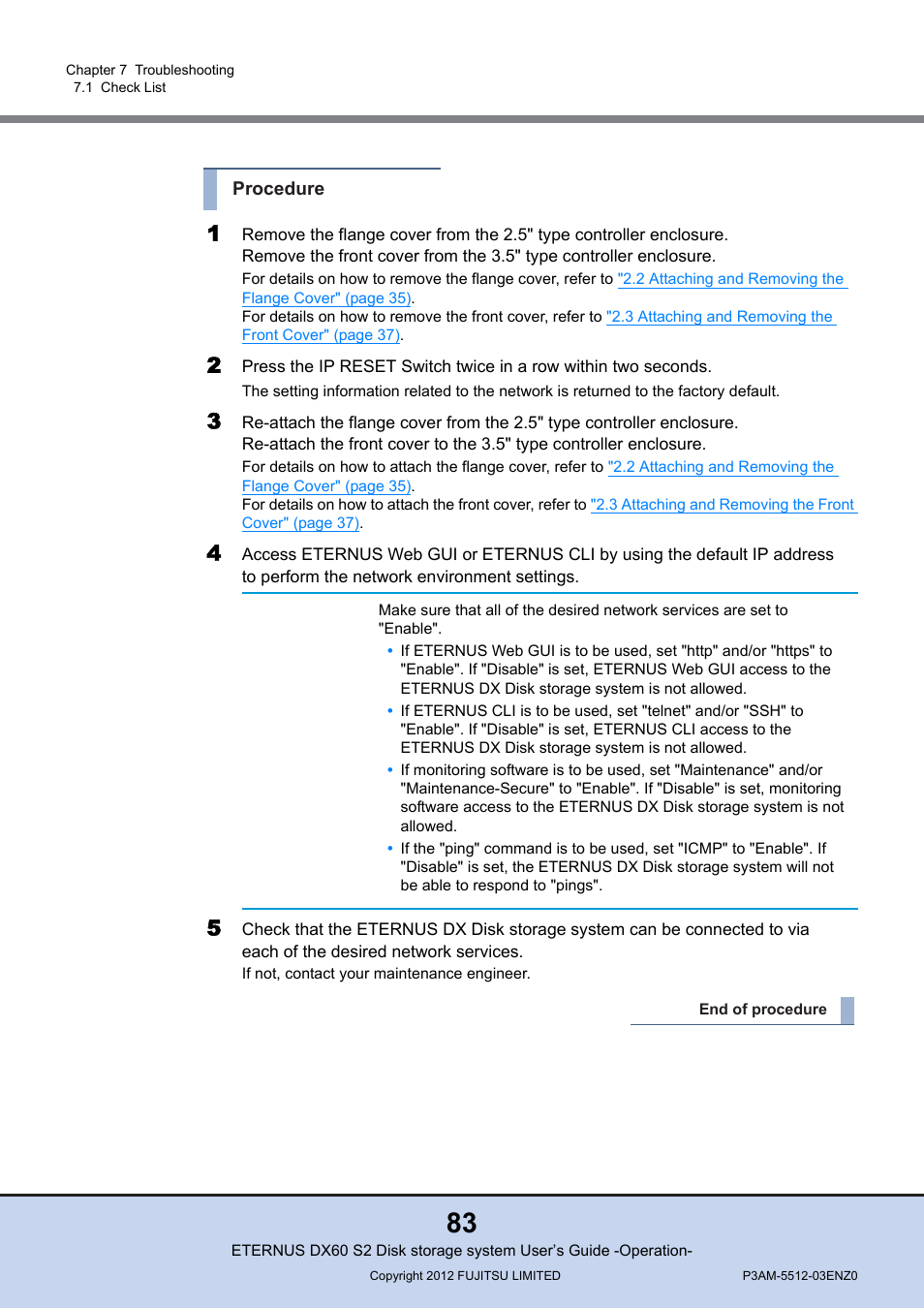 FUJITSU Disk Storage System DX60 User Manual | Page 83 / 122