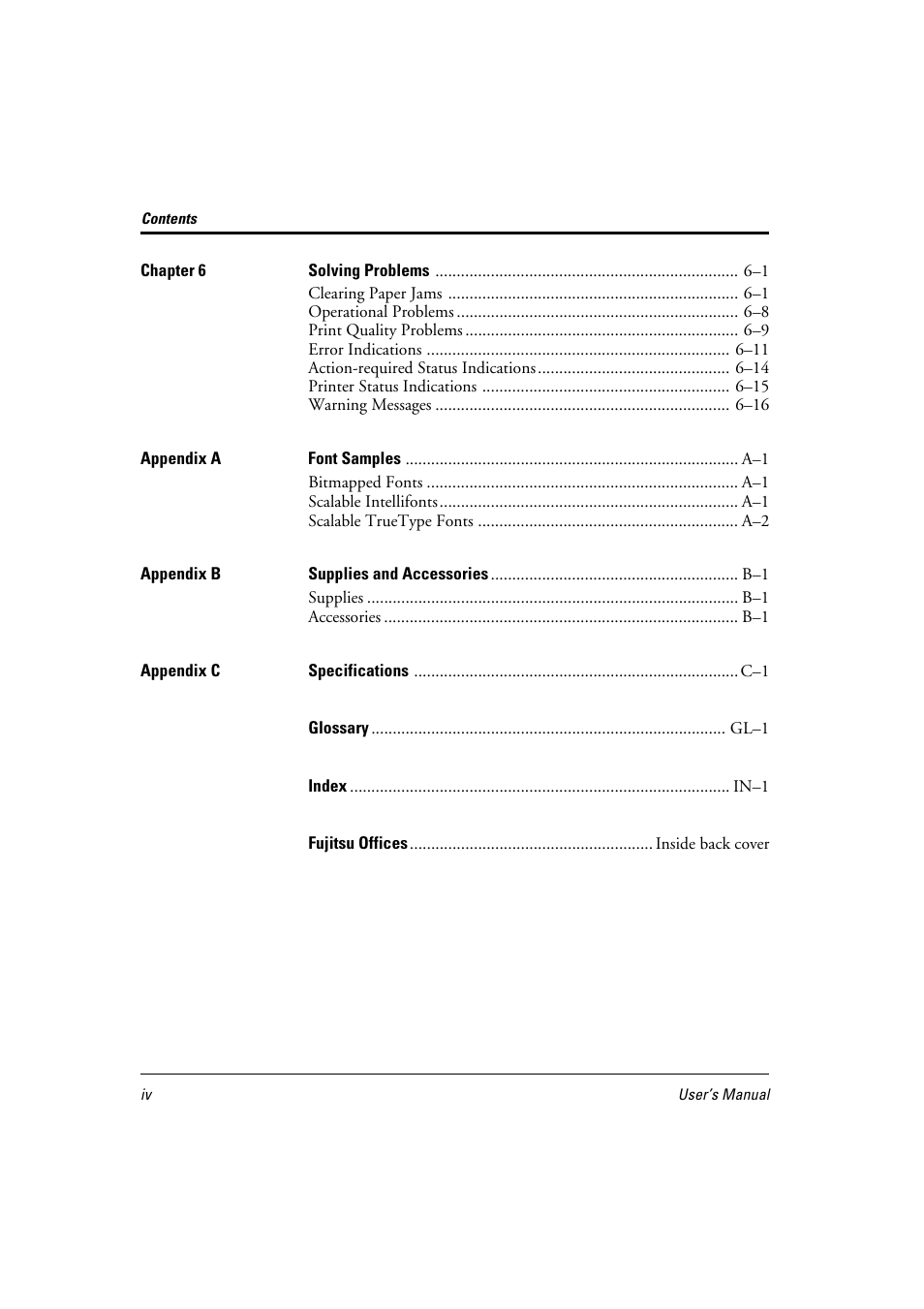 FUJITSU 10 ppm User Manual | Page 11 / 146