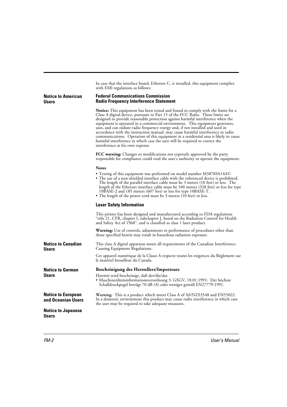 FUJITSU 10 ppm User Manual | Page 3 / 146