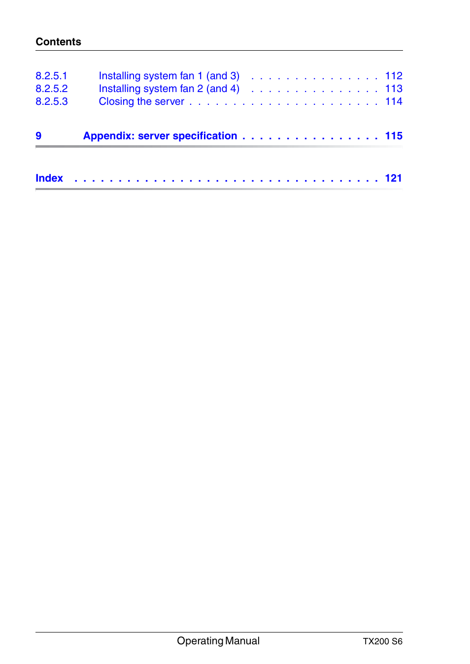 FUJITSU Server TX200 S6 User Manual | Page 10 / 126