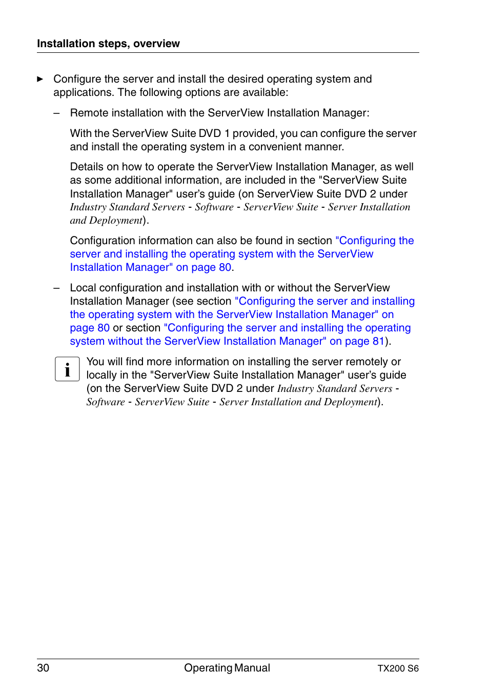 FUJITSU Server TX200 S6 User Manual | Page 30 / 126