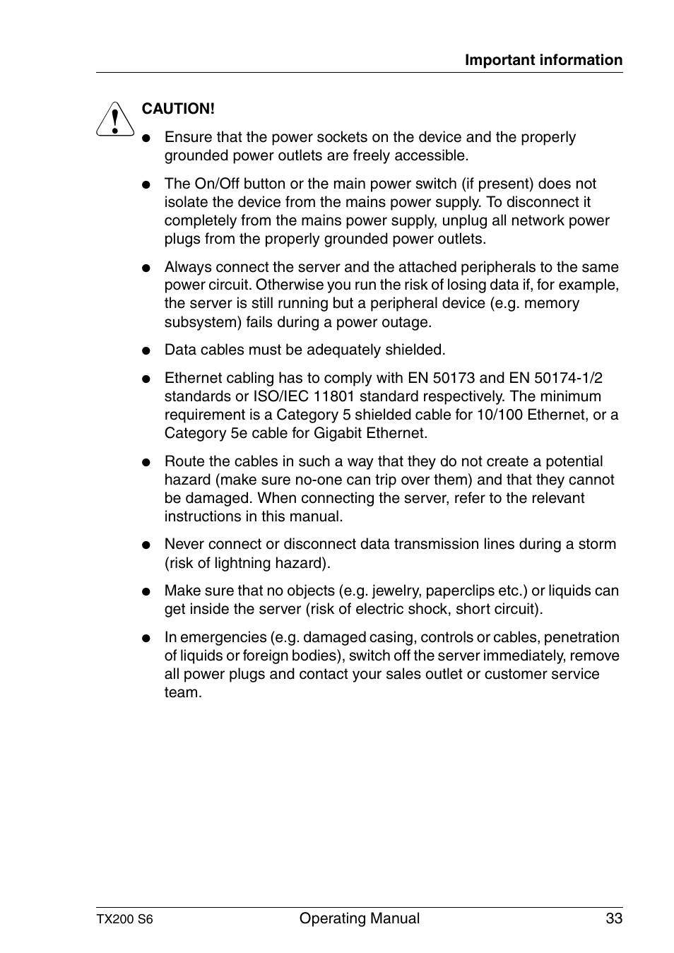 FUJITSU Server TX200 S6 User Manual | Page 33 / 126