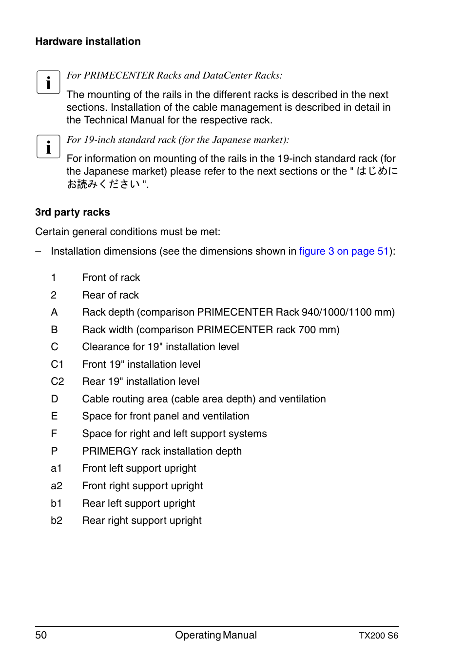 FUJITSU Server TX200 S6 User Manual | Page 50 / 126