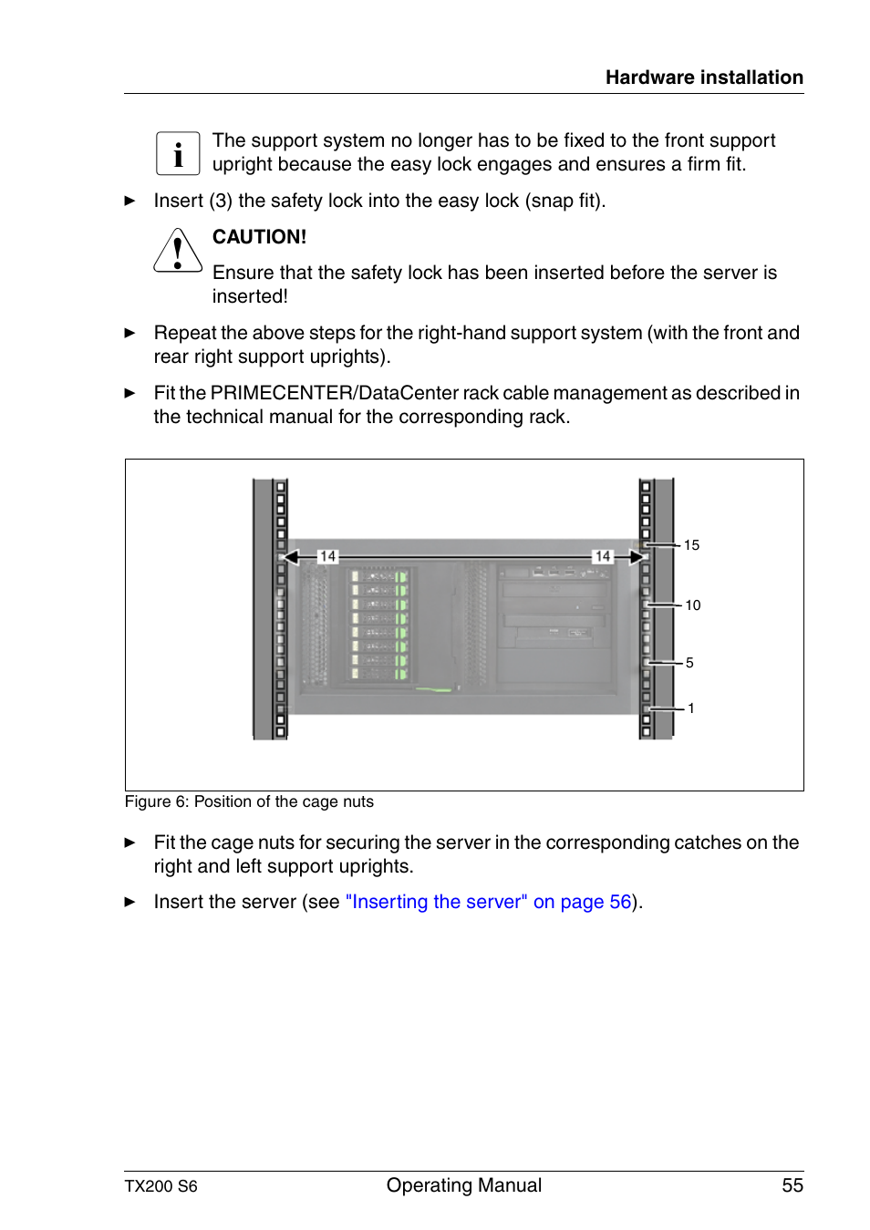 FUJITSU Server TX200 S6 User Manual | Page 55 / 126