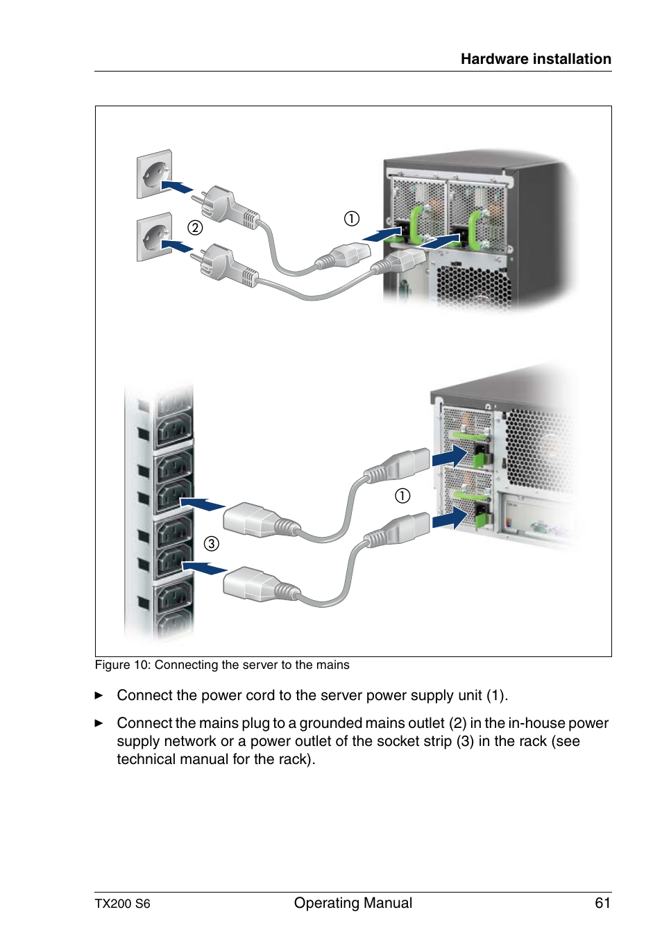 FUJITSU Server TX200 S6 User Manual | Page 61 / 126