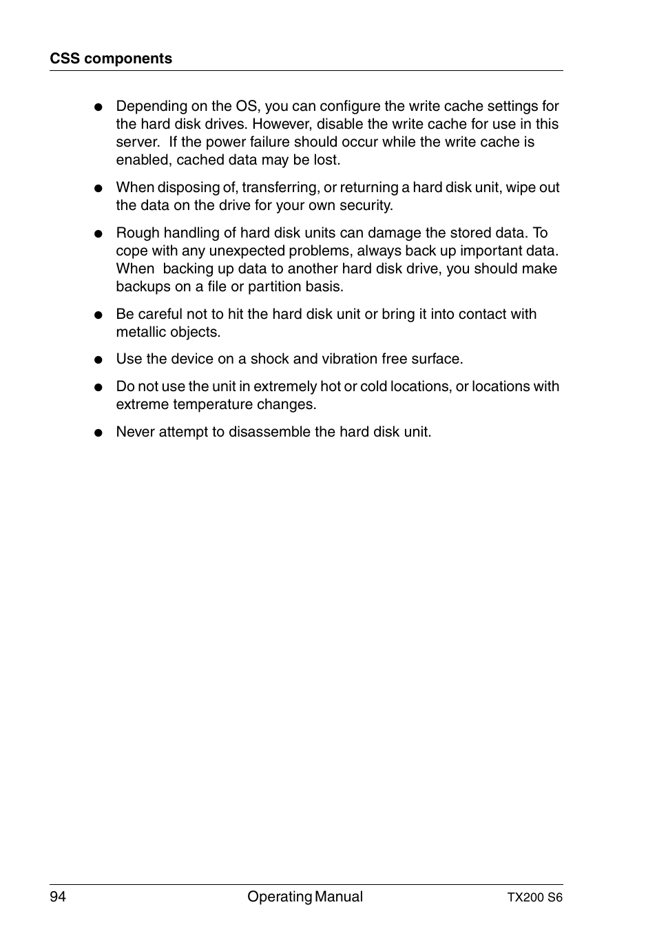 FUJITSU Server TX200 S6 User Manual | Page 94 / 126
