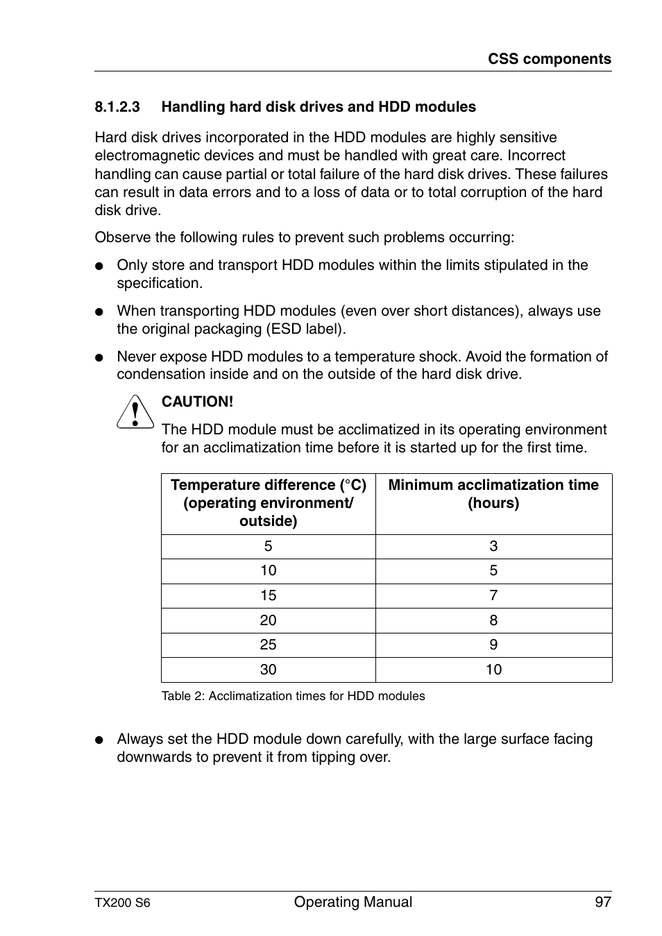 Handling hard disk drives and hdd modules | FUJITSU Server TX200 S6 User Manual | Page 97 / 126