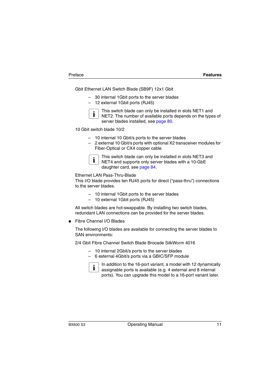 FUJITSU PRIMERGY BX600 S3 User Manual | Page 11 / 164