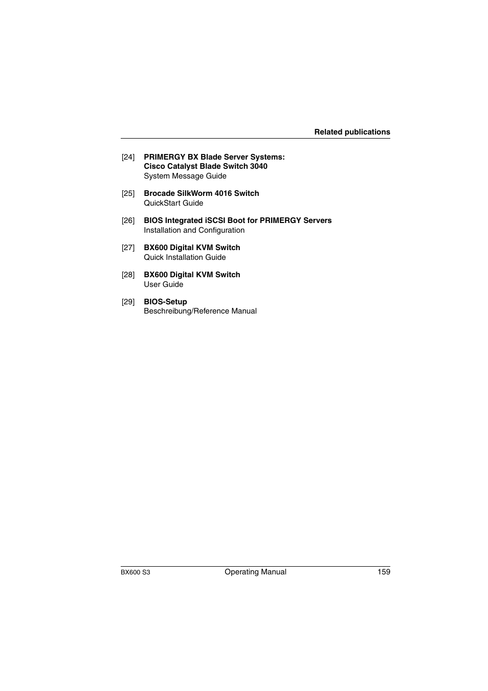 FUJITSU PRIMERGY BX600 S3 User Manual | Page 159 / 164