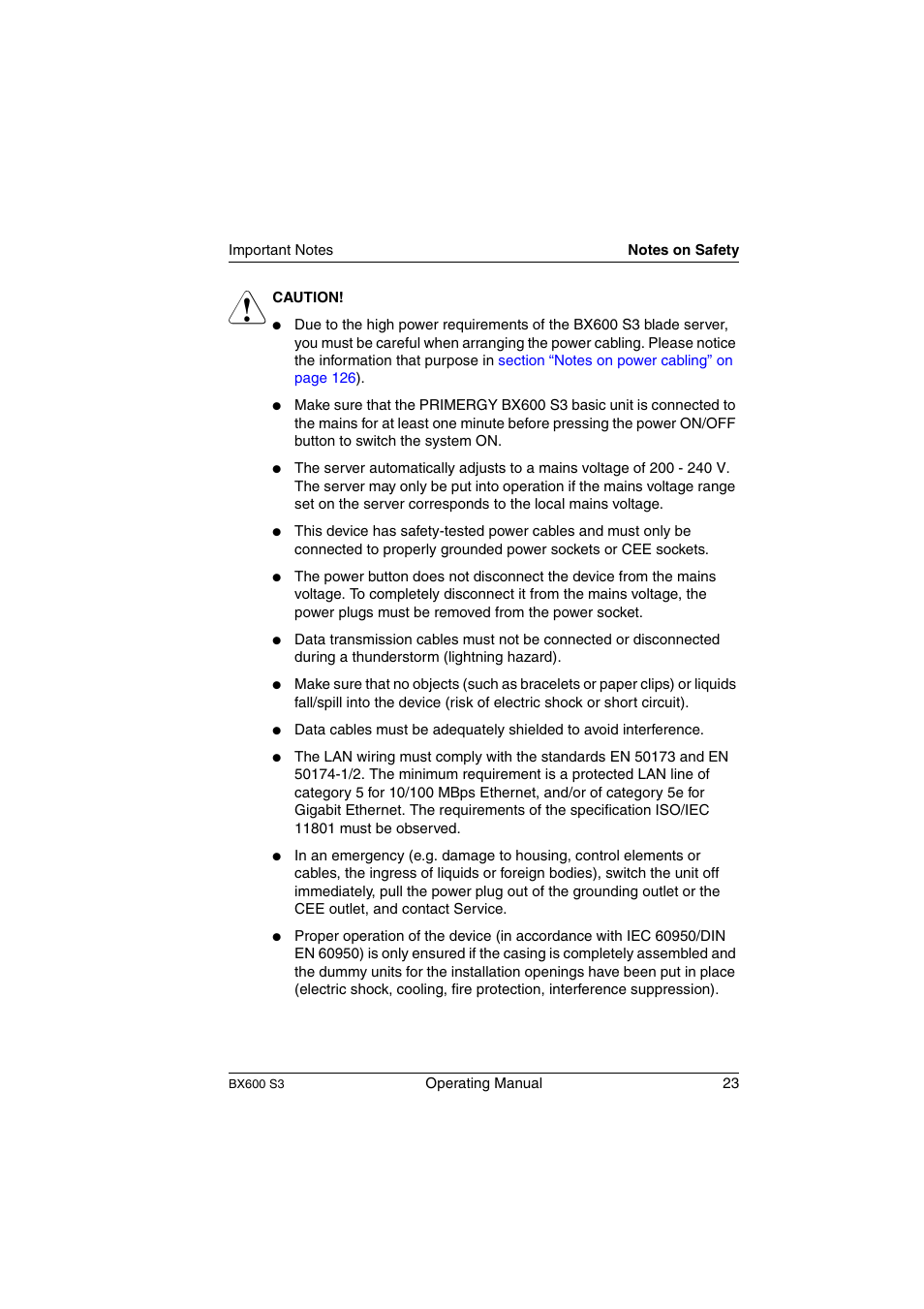 FUJITSU PRIMERGY BX600 S3 User Manual | Page 23 / 164