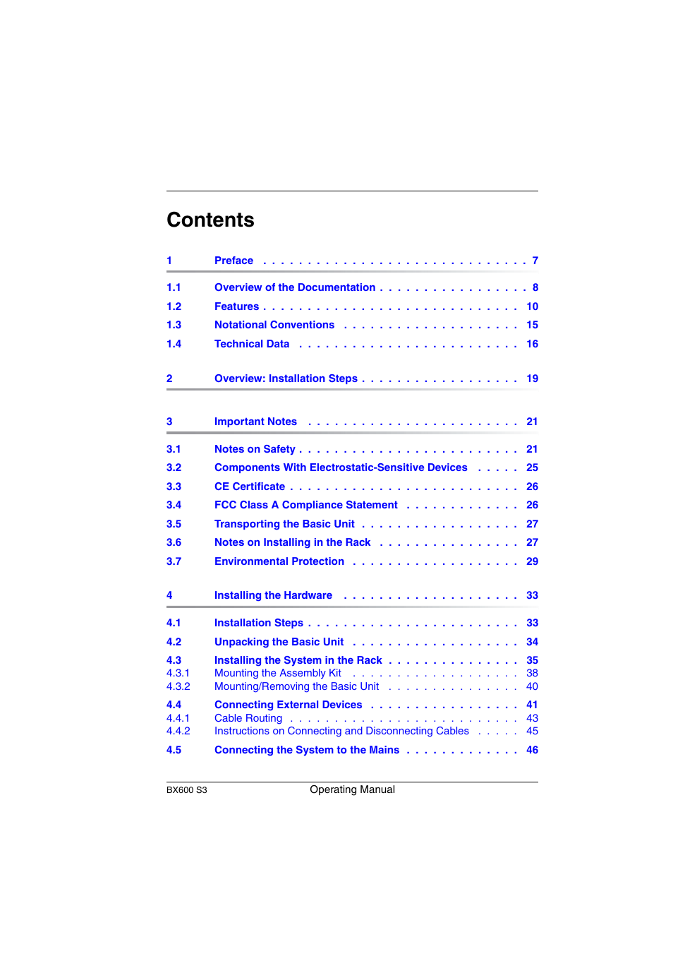 FUJITSU PRIMERGY BX600 S3 User Manual | Page 3 / 164
