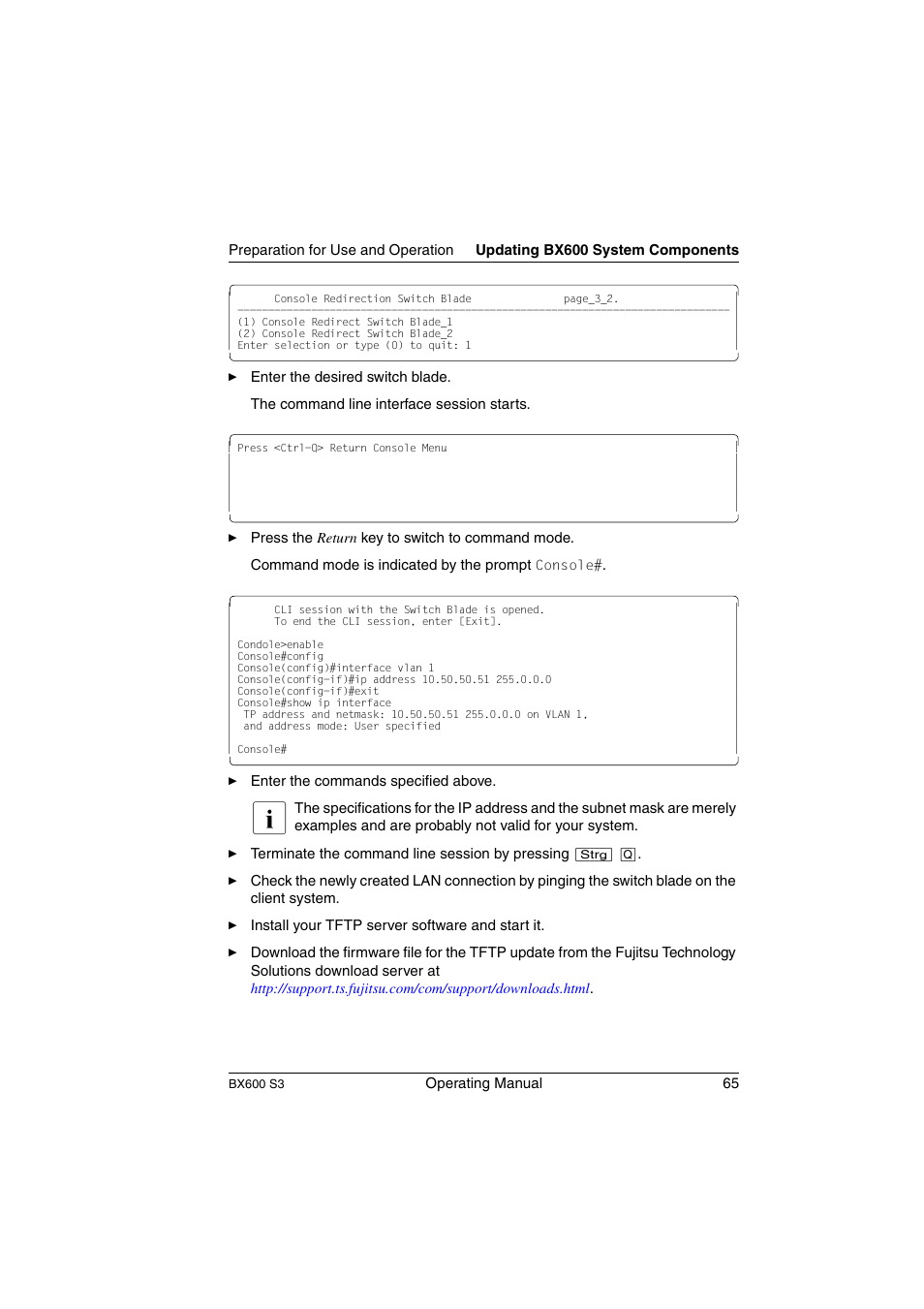 FUJITSU PRIMERGY BX600 S3 User Manual | Page 65 / 164