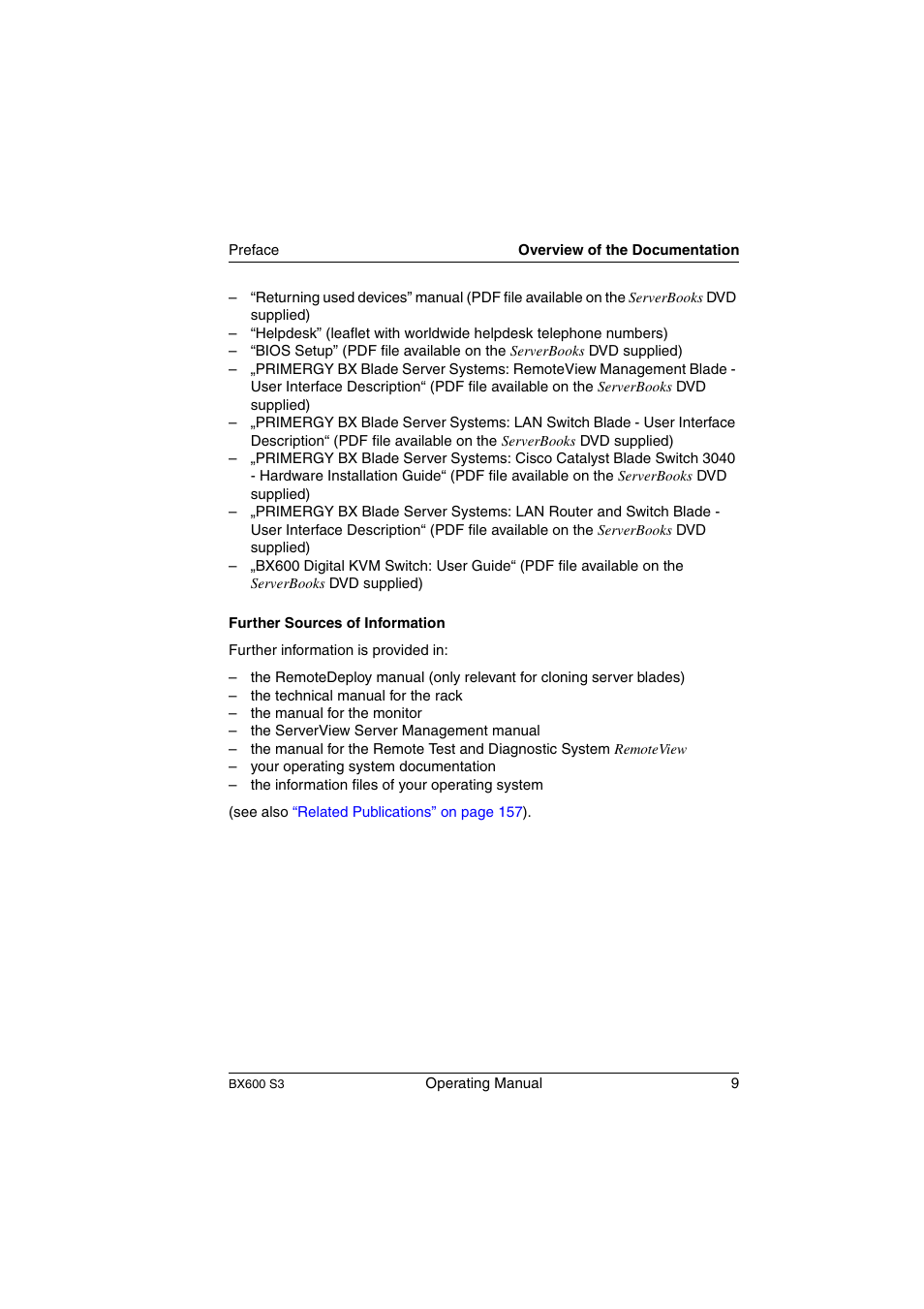 FUJITSU PRIMERGY BX600 S3 User Manual | Page 9 / 164