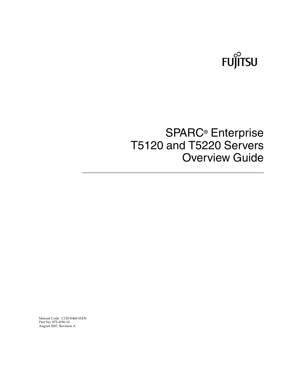 Sparc | FUJITSU SPARC ENTERPRISE T5220 User Manual | Page 3 / 34
