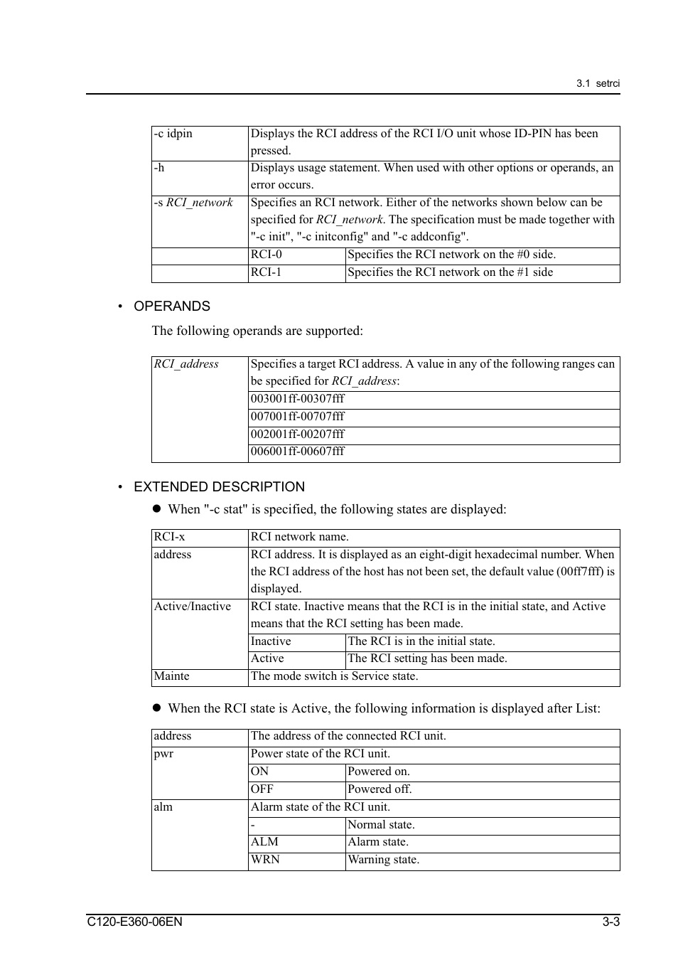 Operands, Extended description, Operands -3 extended description -3 | FUJITSU SPARC M3000 User Manual | Page 45 / 56