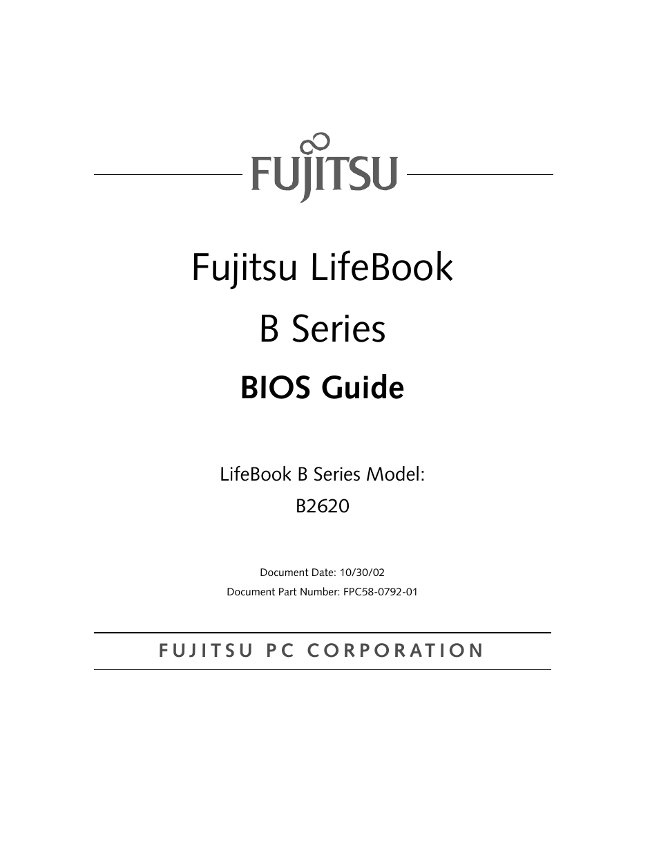 FUJITSU B2620 User Manual | 34 pages