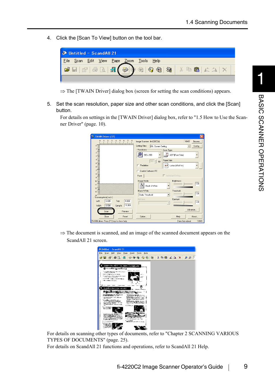 FUJITSU fi-4220C2 User Manual | Page 25 / 141