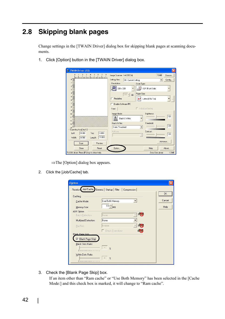 8 skipping blank pages | FUJITSU fi-4220C2 User Manual | Page 58 / 141