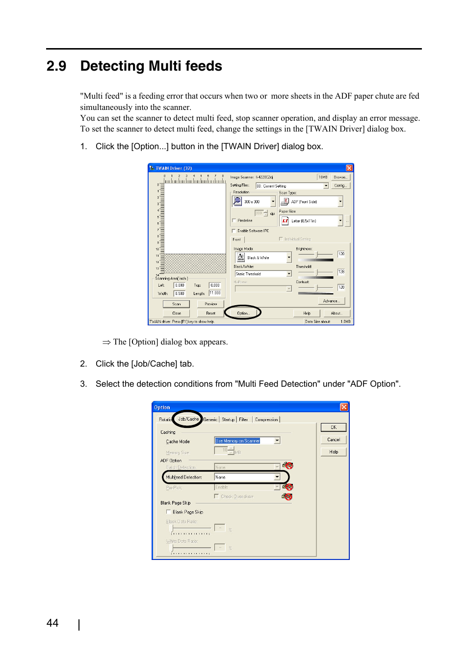 9 detecting multi feeds | FUJITSU fi-4220C2 User Manual | Page 60 / 141