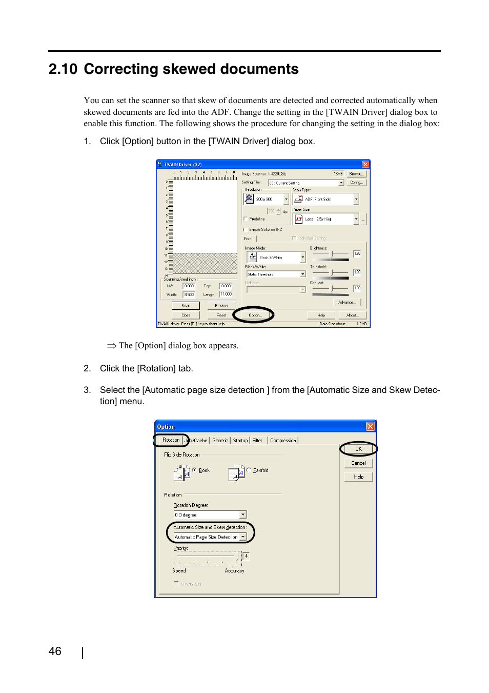 10 correcting skewed documents | FUJITSU fi-4220C2 User Manual | Page 62 / 141