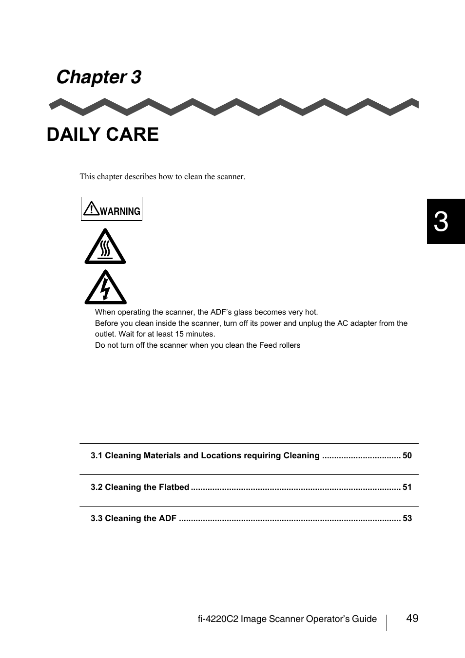 Chapter 3 daily care | FUJITSU fi-4220C2 User Manual | Page 65 / 141