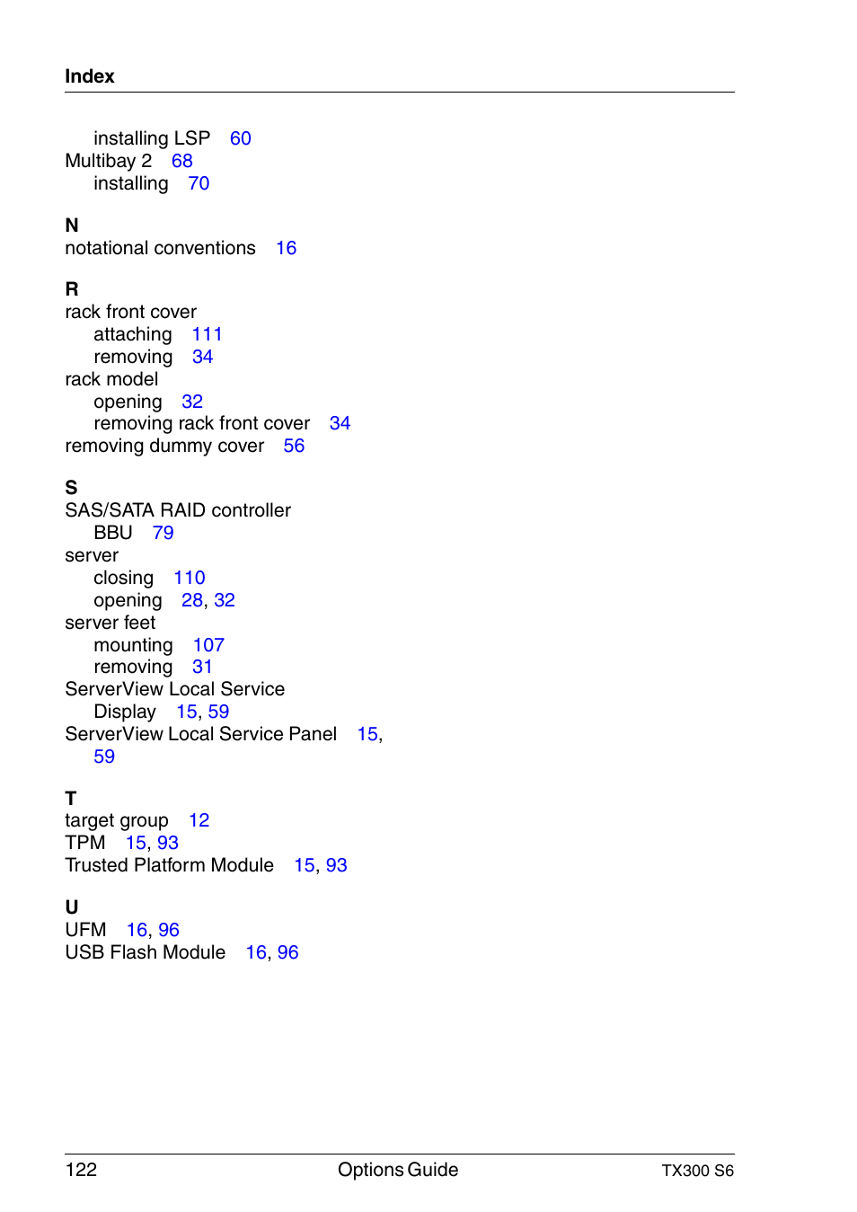 FUJITSU TX300 User Manual | Page 122 / 122