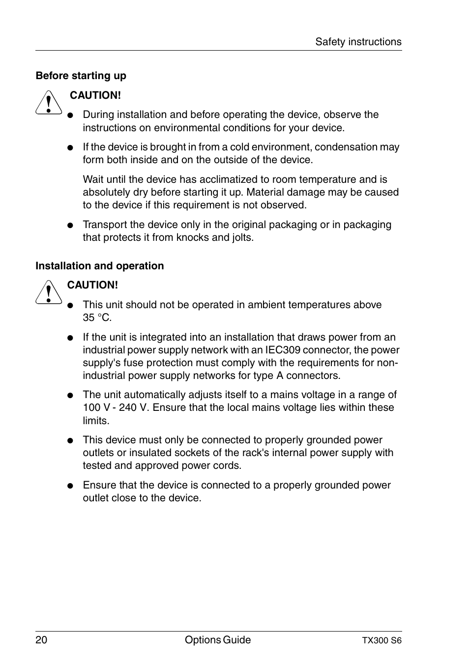 FUJITSU TX300 User Manual | Page 20 / 122