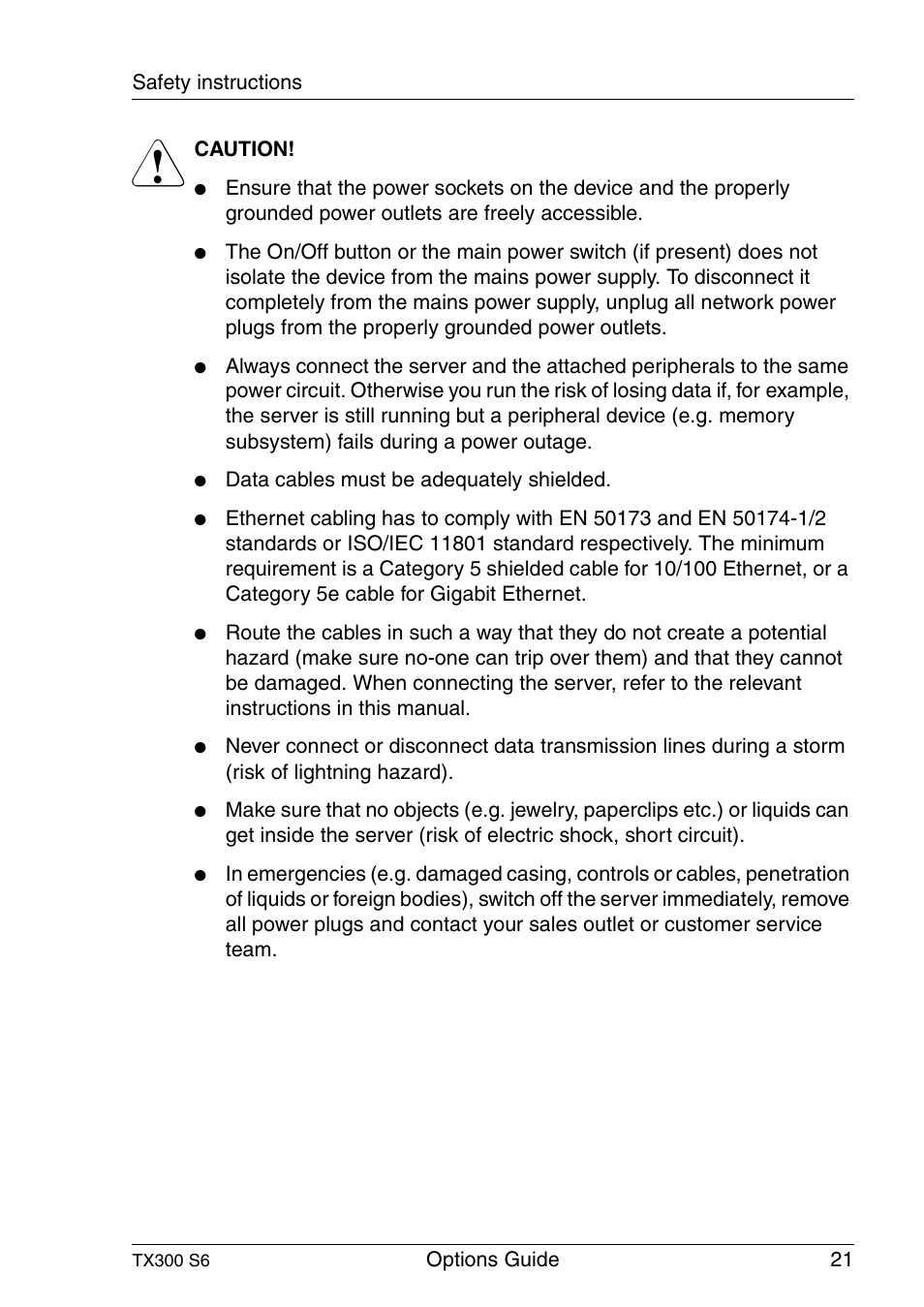 FUJITSU TX300 User Manual | Page 21 / 122