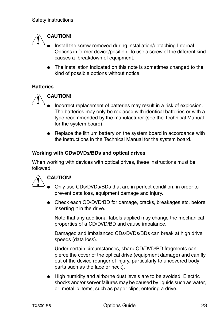 FUJITSU TX300 User Manual | Page 23 / 122