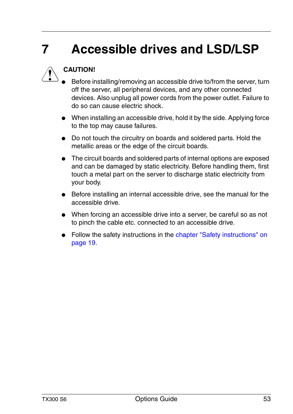 Accessible drives and lsd/lsp, 7accessible drives and lsd/lsp | FUJITSU TX300 User Manual | Page 53 / 122