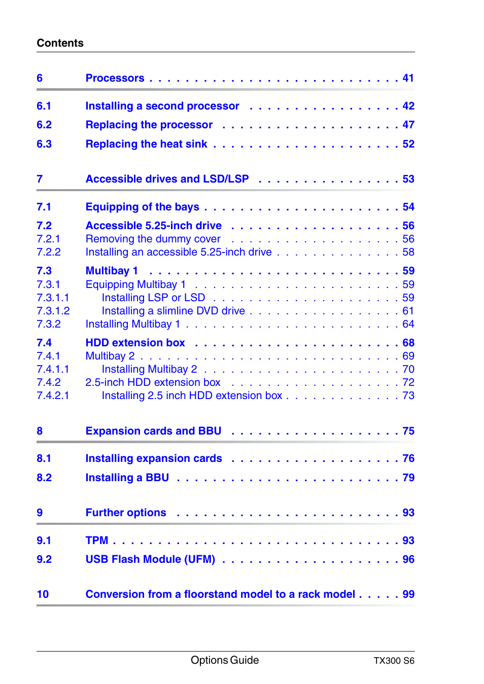 FUJITSU TX300 User Manual | Page 8 / 122