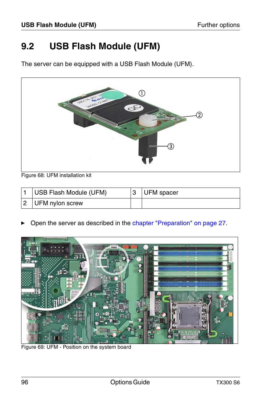 Usb flash module (ufm), 2 usb flash module (ufm) | FUJITSU TX300 User Manual | Page 96 / 122