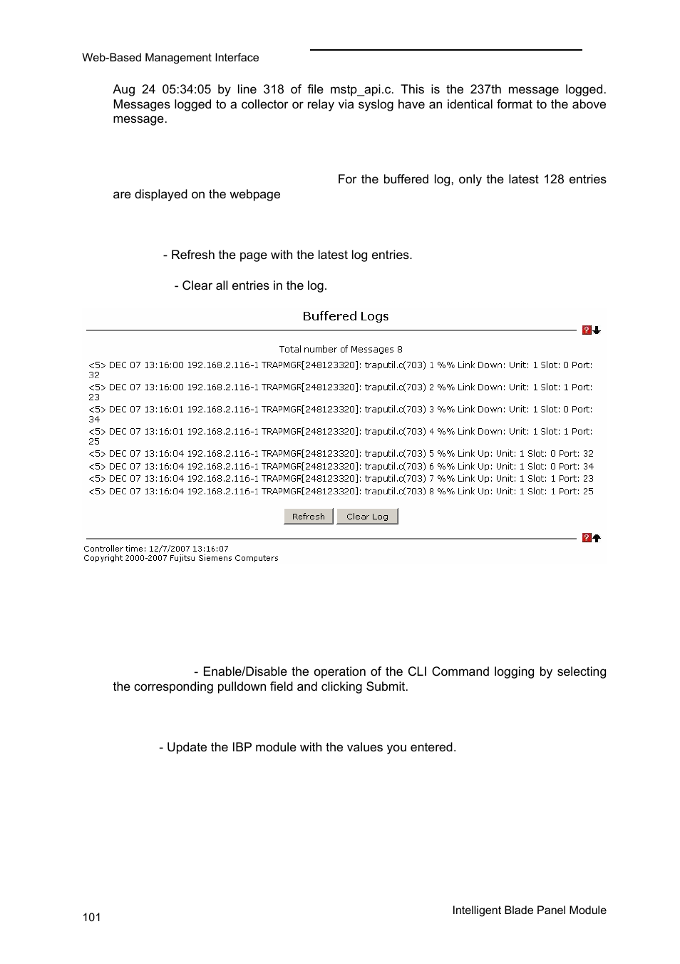 Extended configuration menu | FUJITSU PRIMERGY BX600 User Manual | Page 102 / 288