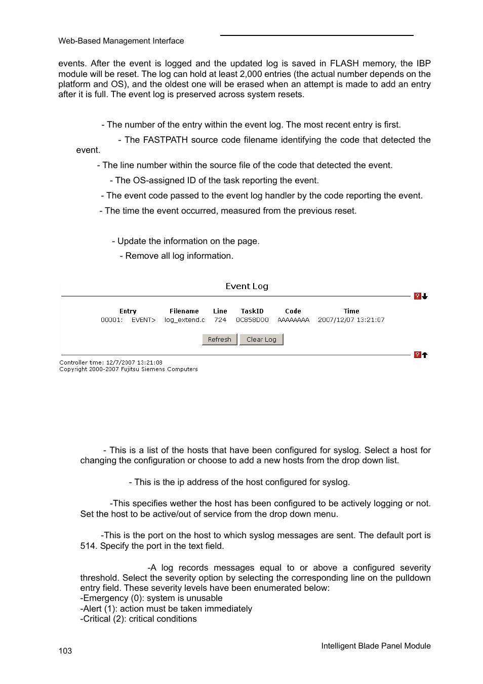 Extended configuration menu | FUJITSU PRIMERGY BX600 User Manual | Page 104 / 288