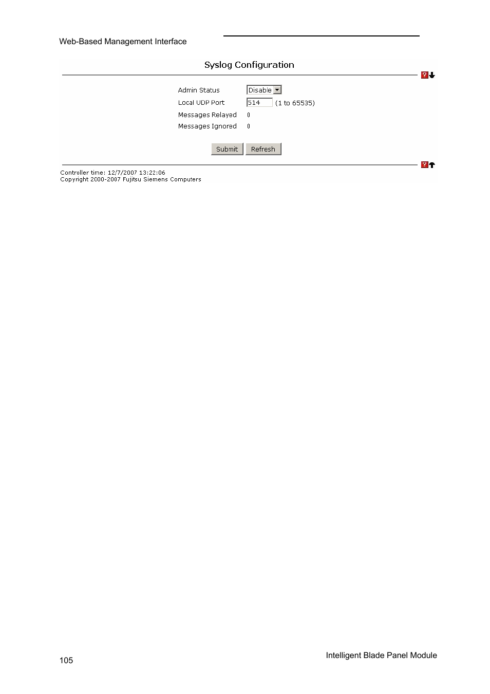 Extended configuration menu | FUJITSU PRIMERGY BX600 User Manual | Page 106 / 288