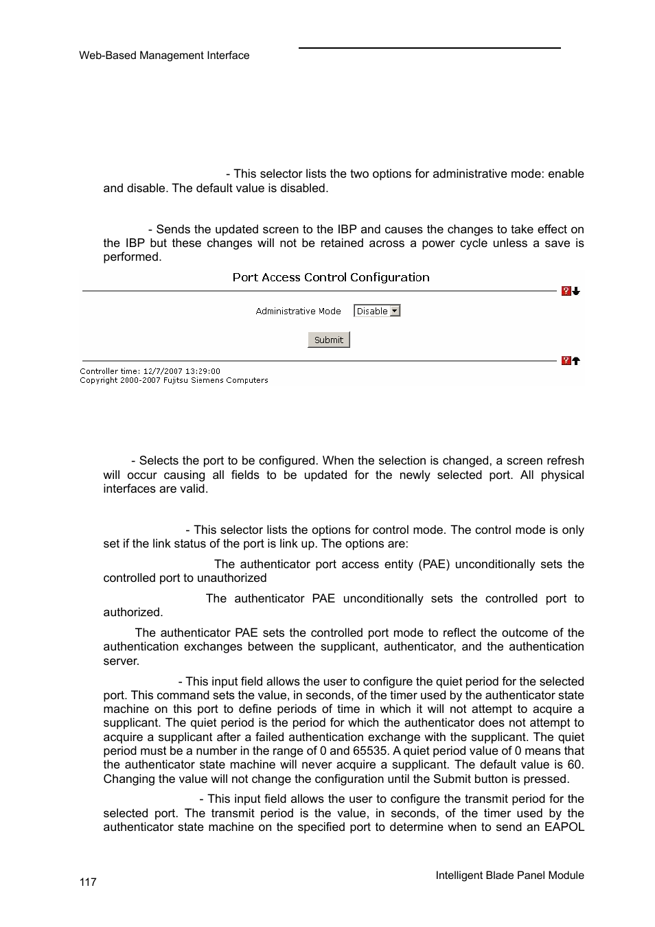 Extended configuration menu | FUJITSU PRIMERGY BX600 User Manual | Page 118 / 288