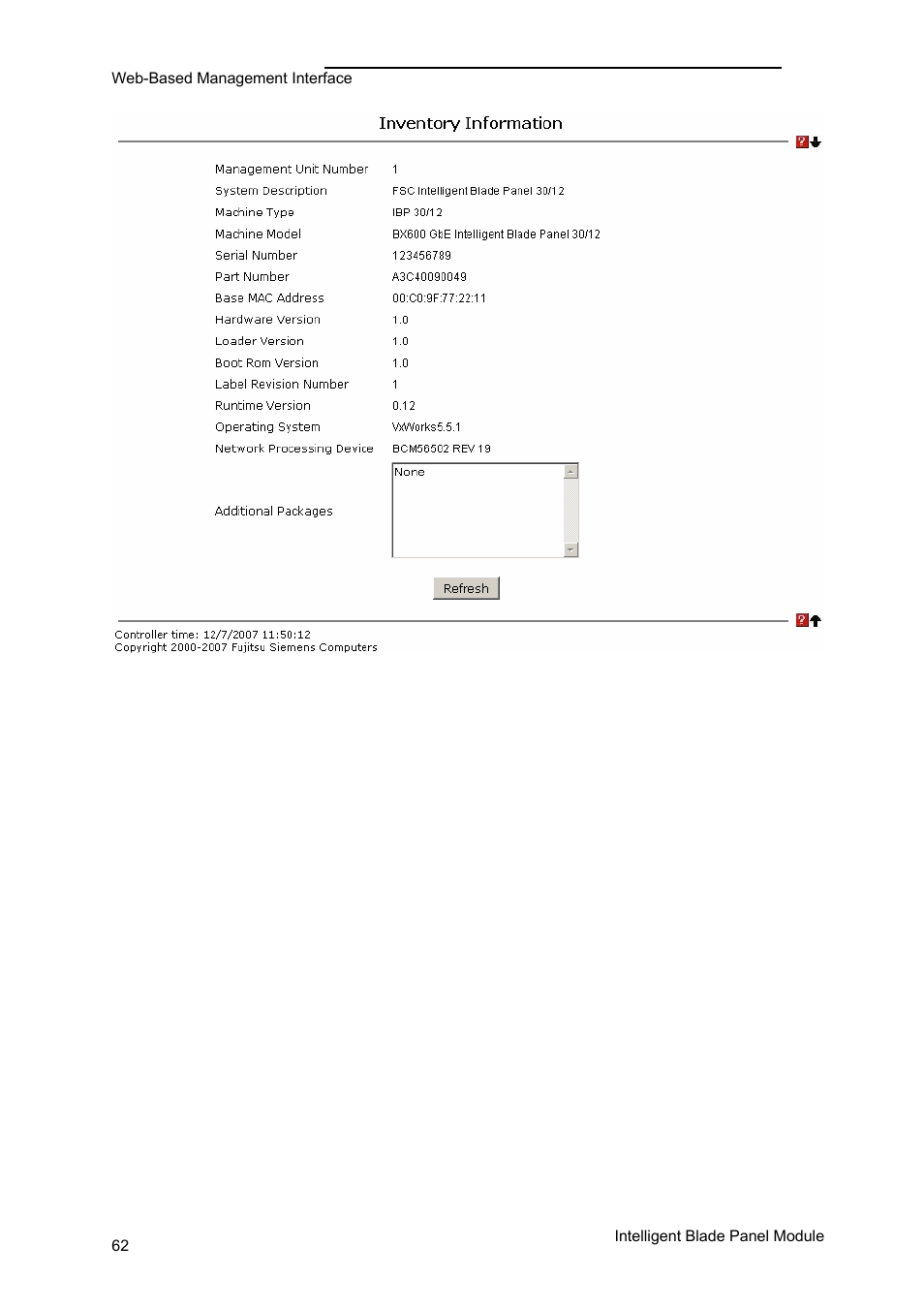 Panel settings menu | FUJITSU PRIMERGY BX600 User Manual | Page 63 / 288