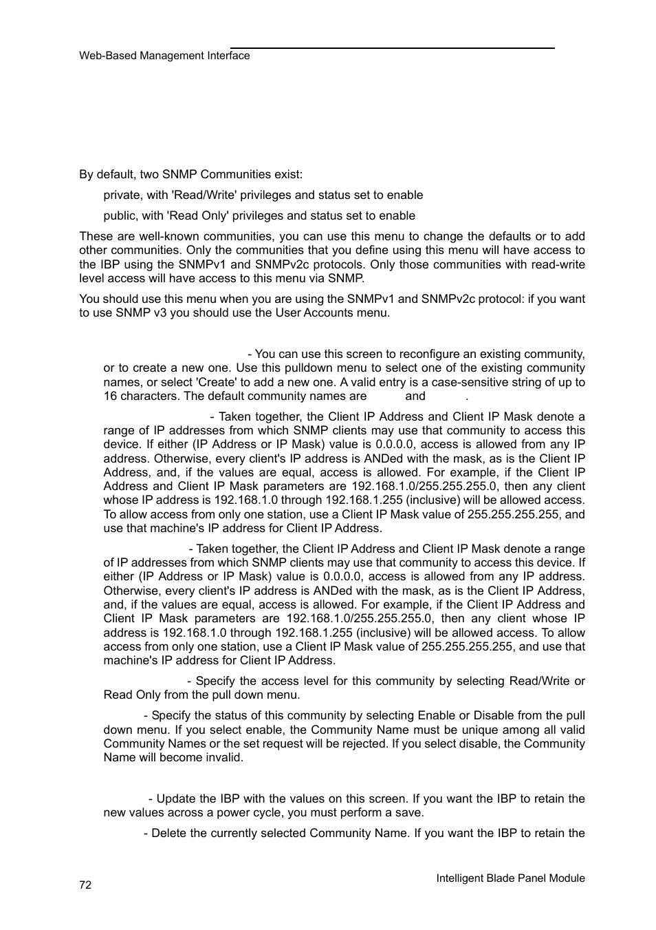 Panel settings menu | FUJITSU PRIMERGY BX600 User Manual | Page 73 / 288