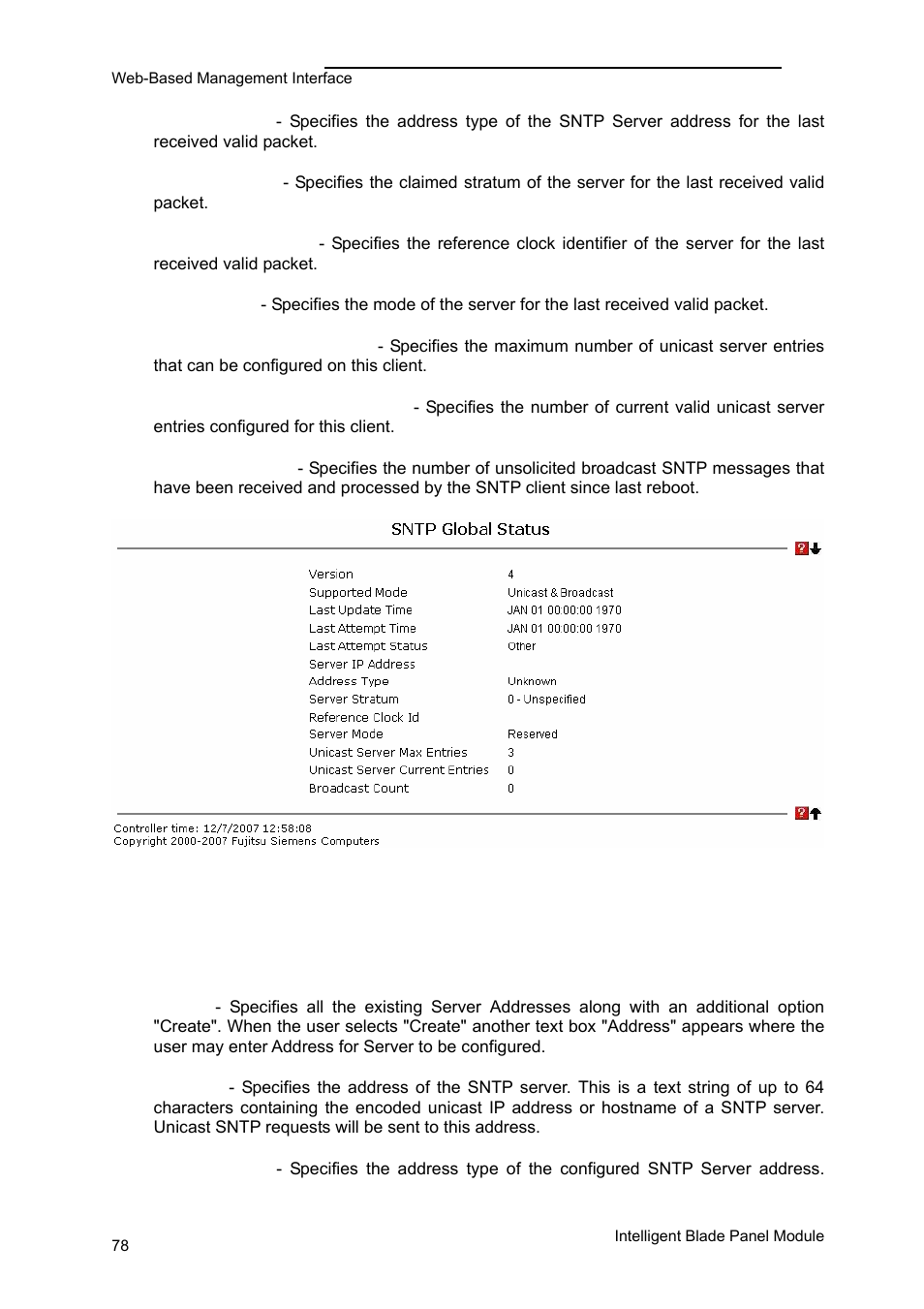 Panel settings menu | FUJITSU PRIMERGY BX600 User Manual | Page 79 / 288