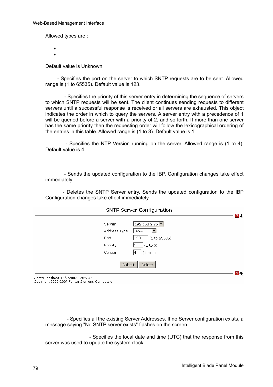 Panel settings menu | FUJITSU PRIMERGY BX600 User Manual | Page 80 / 288
