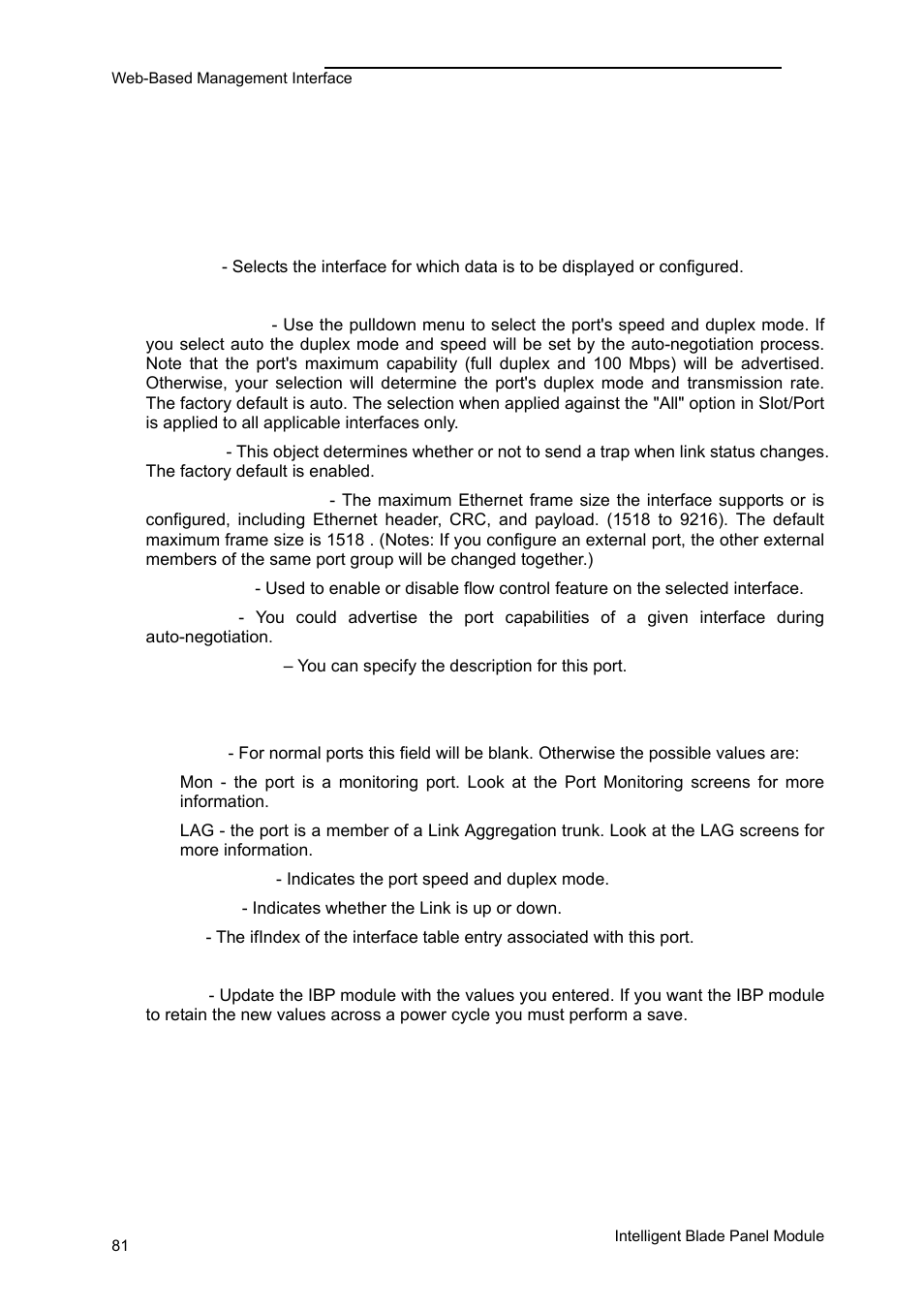 Panel settings menu | FUJITSU PRIMERGY BX600 User Manual | Page 82 / 288