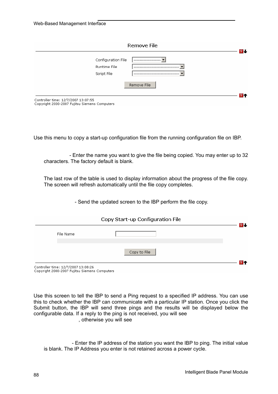 Panel settings menu | FUJITSU PRIMERGY BX600 User Manual | Page 89 / 288