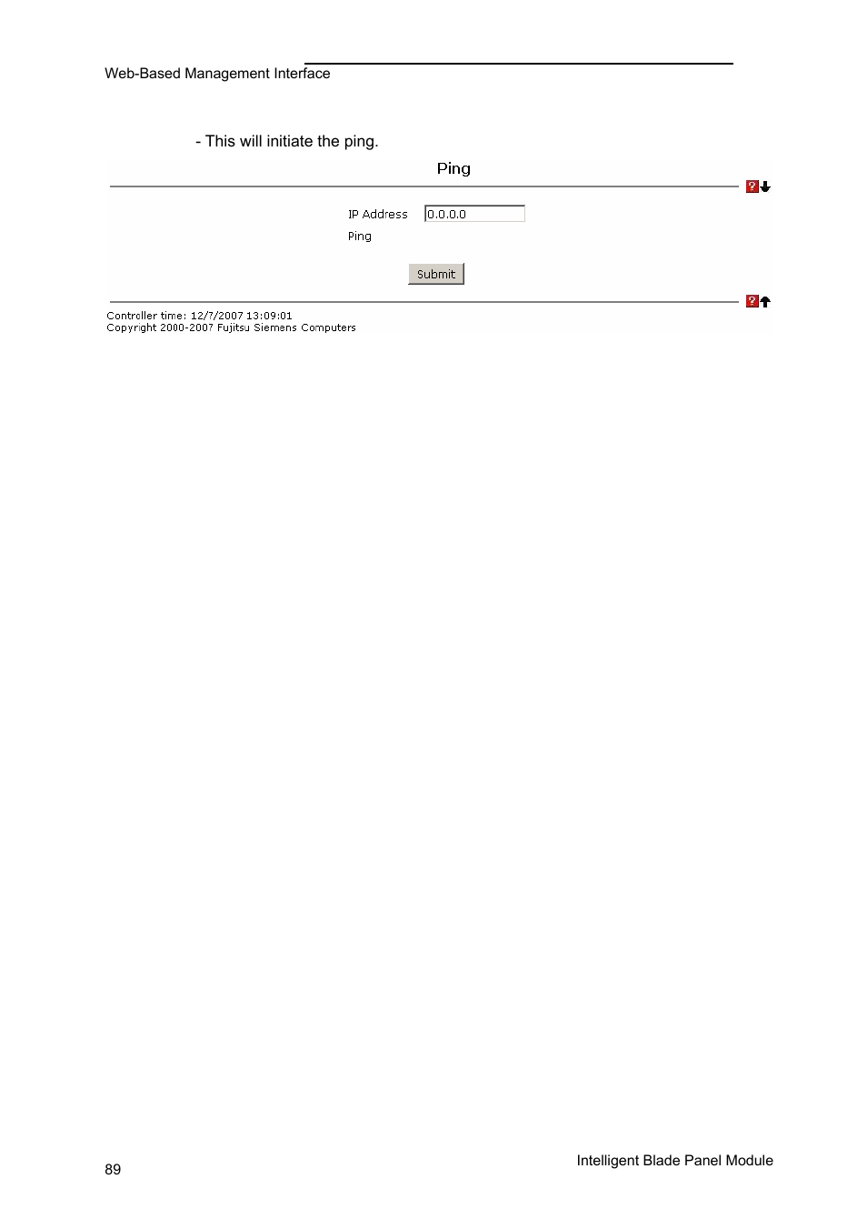 Panel settings menu | FUJITSU PRIMERGY BX600 User Manual | Page 90 / 288